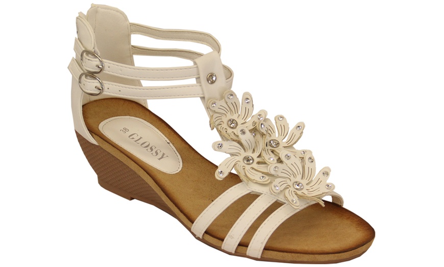 Image 5: Women's Wedge Gladiator Sandals