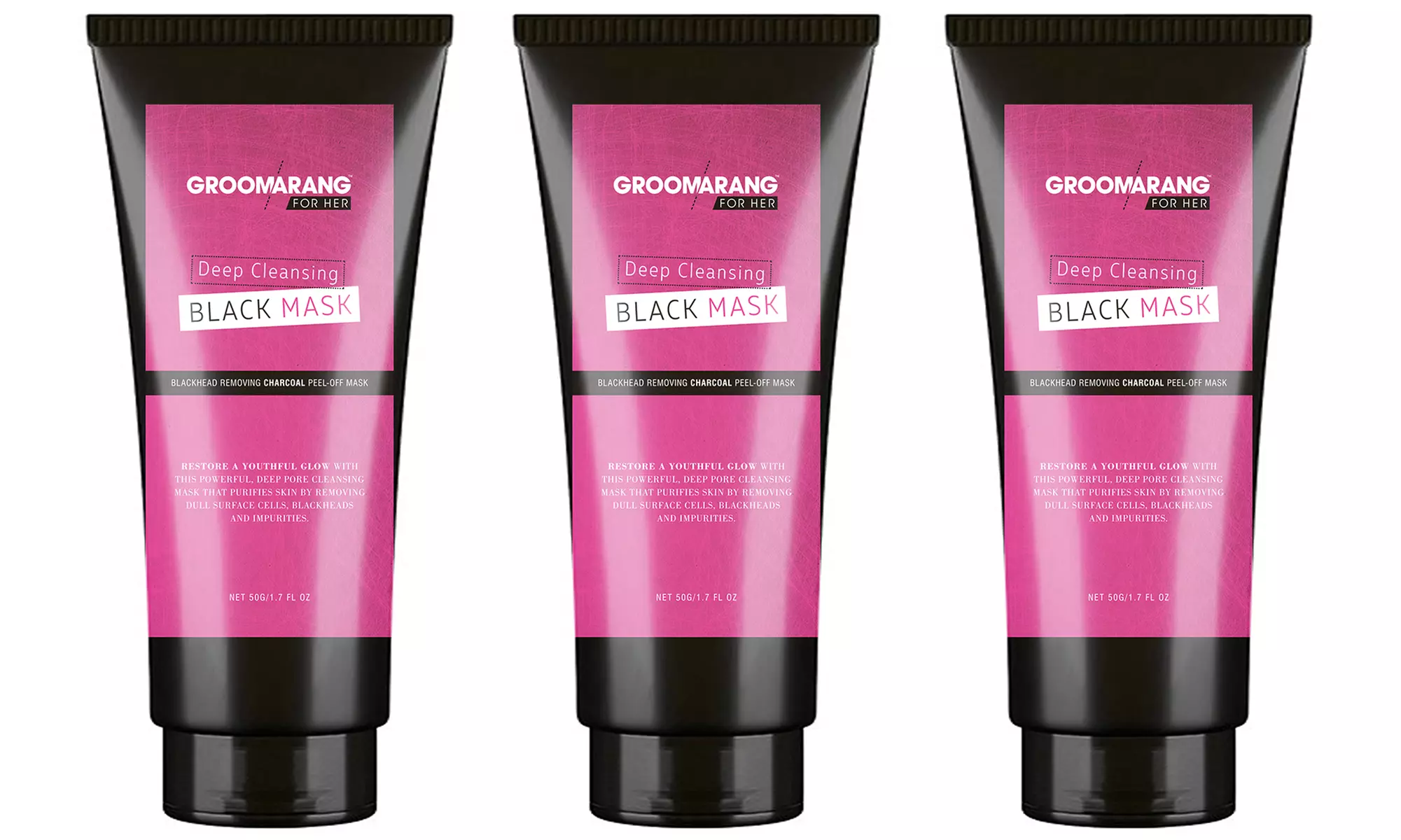 1, 2 ou 3 masques faciaux points noirs Groomarang, 50 g - Image 3