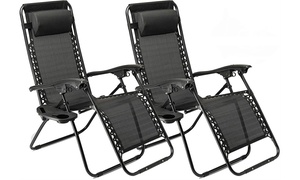  Two Zero Gravity Lounger Chairs 