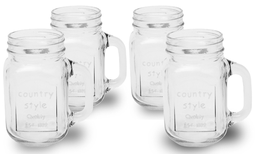 Image 5: Vintage-Style Glass Jar Mugs