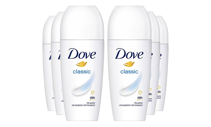 Image 4: Six Pack of Dove Classic, Powder Fresh Roll Anti-Perspirant 50ml 