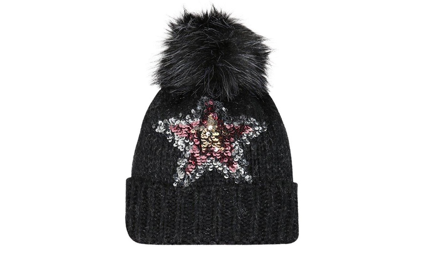 Image 11: Kurt Muller Faux Fur Bobble Hat