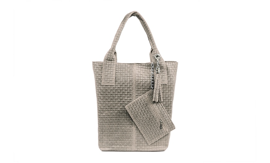 Image 12: Sac cabas cuir tressé 