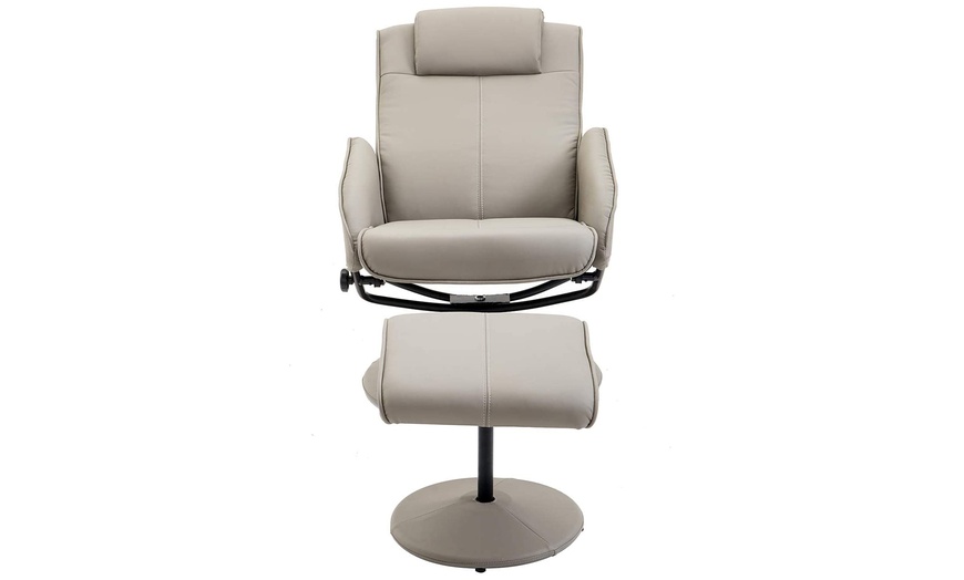 Image 2: HomCom Adjustable Recliner Chair