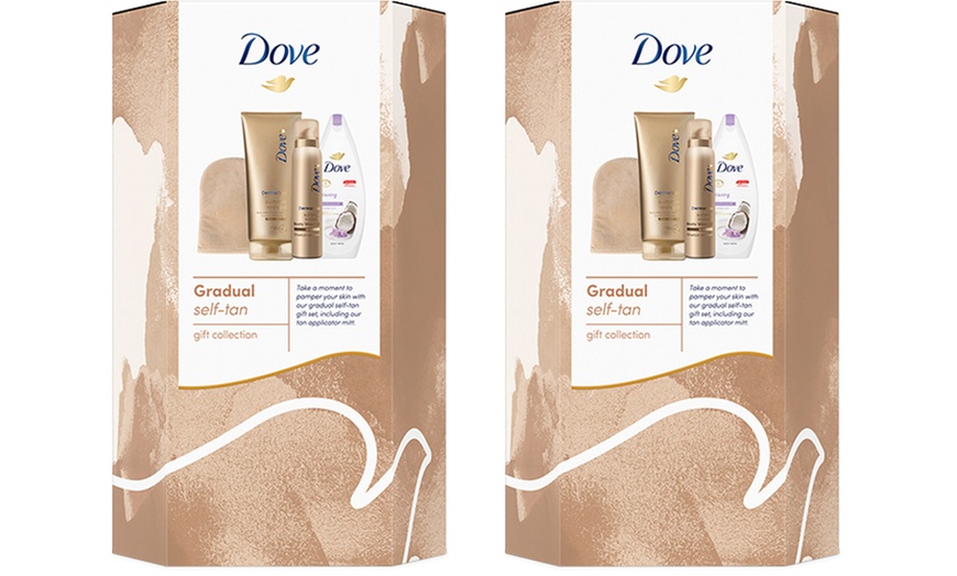 Image 6: Up to Four Three-Piece Dove Gradual Self Tan Gift Collection Gift Sets