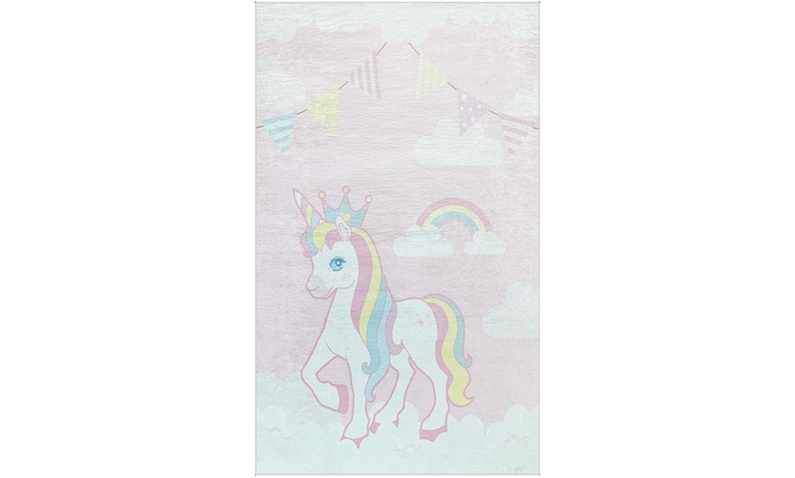 Image 2: Tappeto decorativo per bambini Unicorno