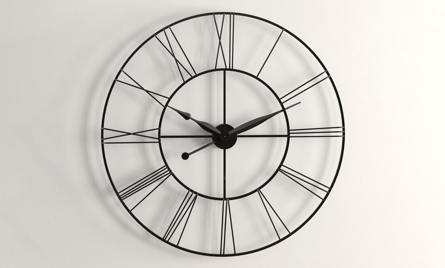 Image 5: Large Vintage Cut-Out Metal Wall Clock