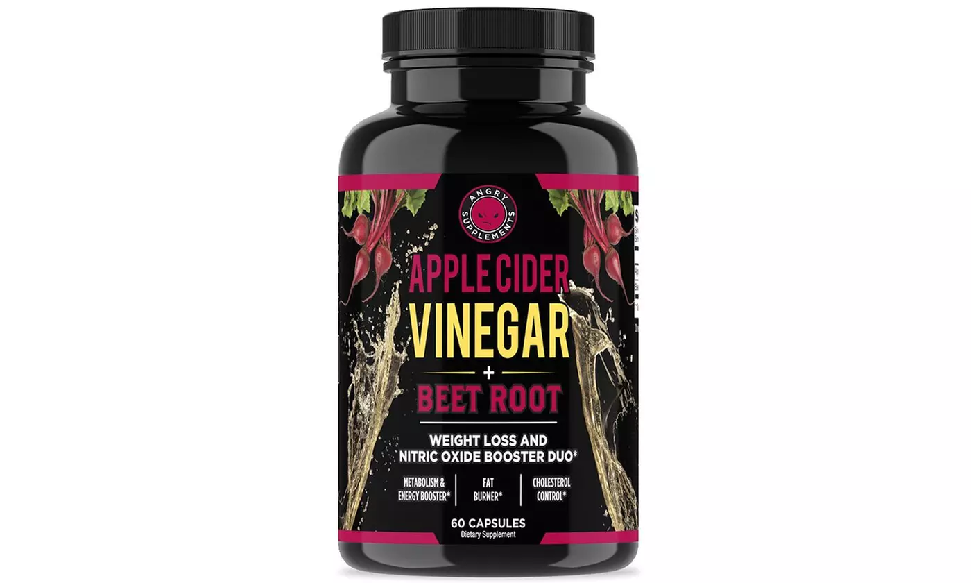 Angry Supplements Apple Cider Vinegar with Beet Root Weight Loss Duo (1-, 2-, or 3-Pack) - Image 3