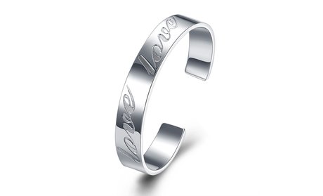 Solid Sterling Silver Mother's Day Love Bangle