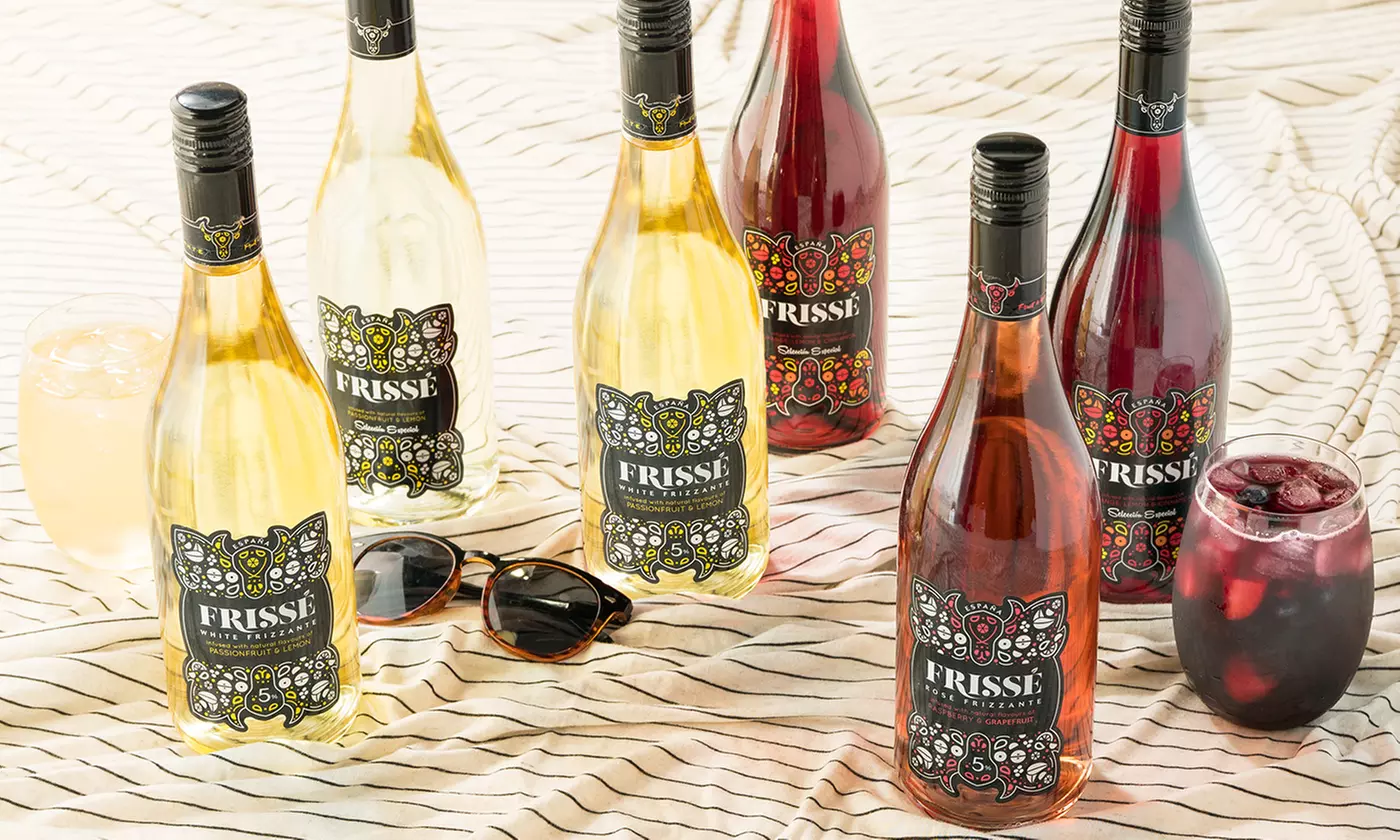 Six or 12 Bottles of Frissé Sparkling Wine with Two Wine Tumblers from Wine Insiders (61% Off) - Primary Image