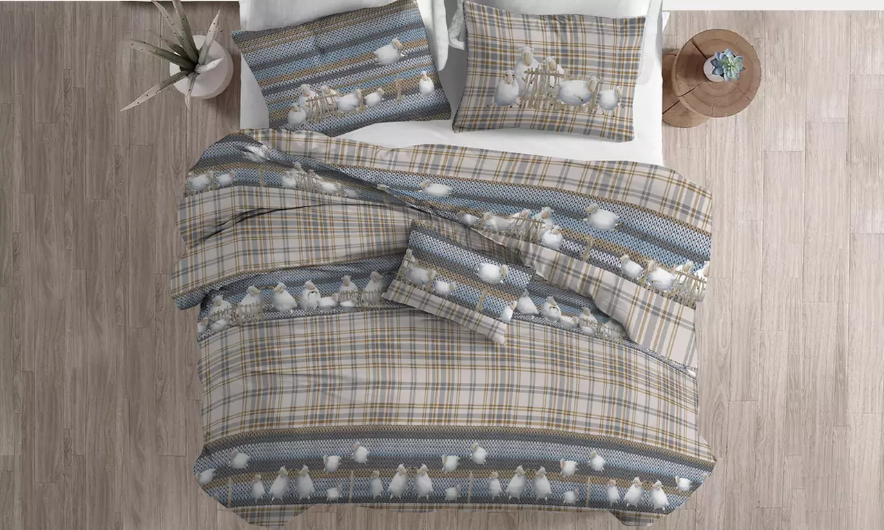 Copripiumino in flanella Fantasie invernali, natalizie, scozzesi