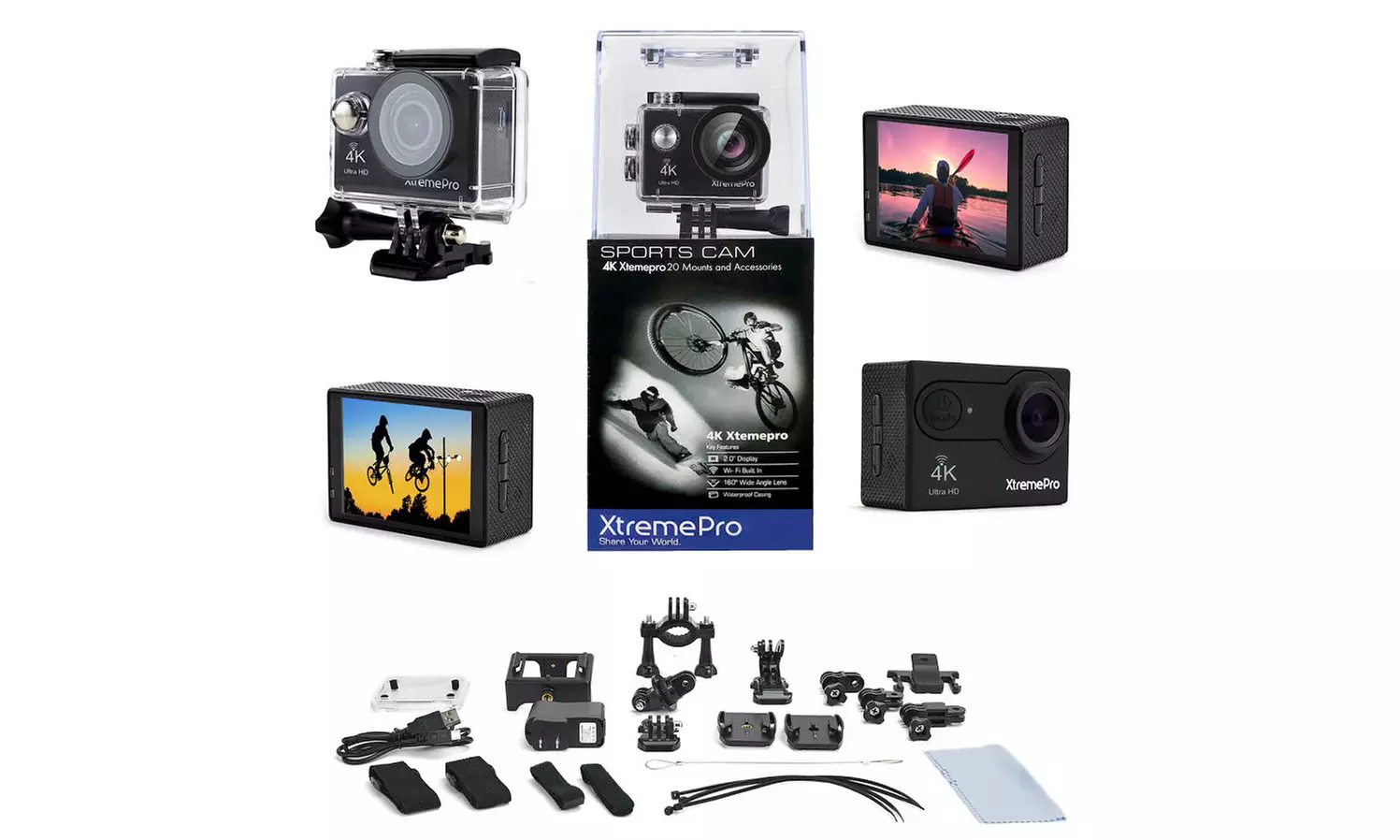 XtremePro 4K Ultra HD Sports Camera Bundle - Primary Image