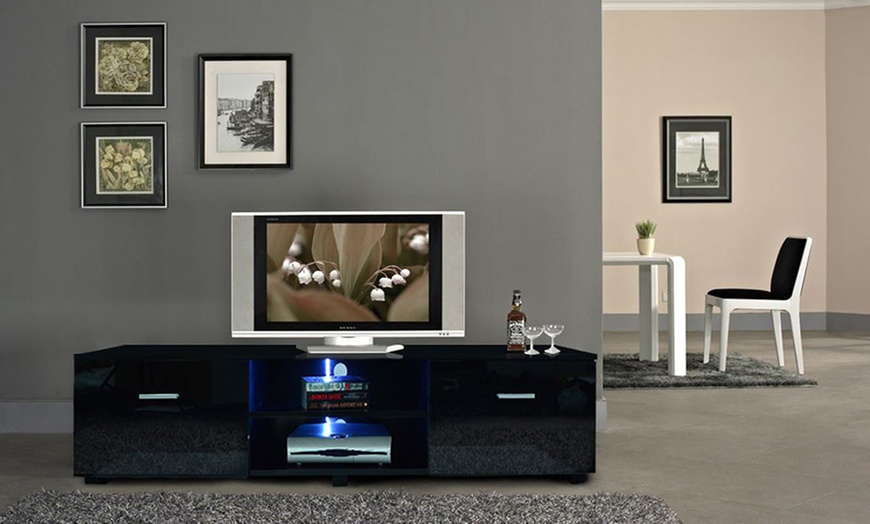 Image 6: TV Stand with LED Lights