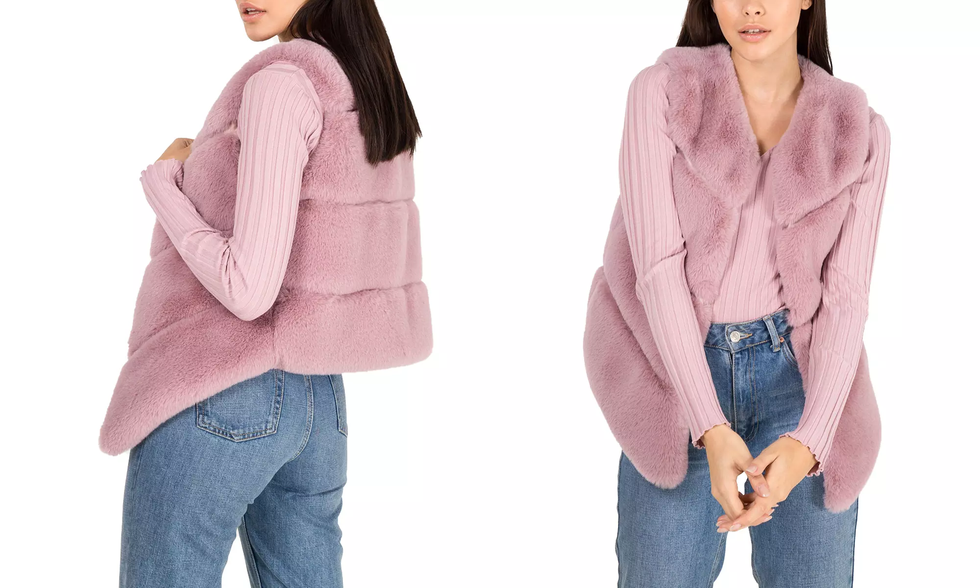 Gilet Bubble fausse fourrure QED London - Second Medium