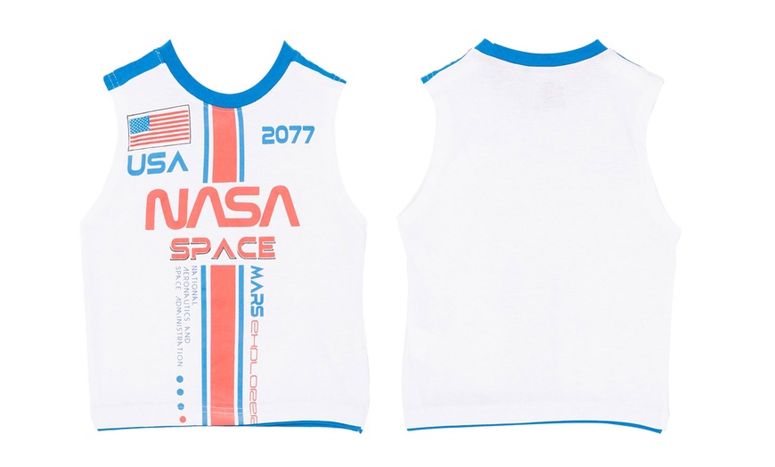 Image 3: Camiseta de tirantes con el logotipo de NASA para niños