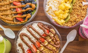 Healthy Bowls, Smoothies & Toasts with Food & Drink Options