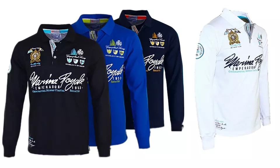 Geographical Norway Langarmpoloshirt in der Farbe und Größe nach Wahl - Primary Image