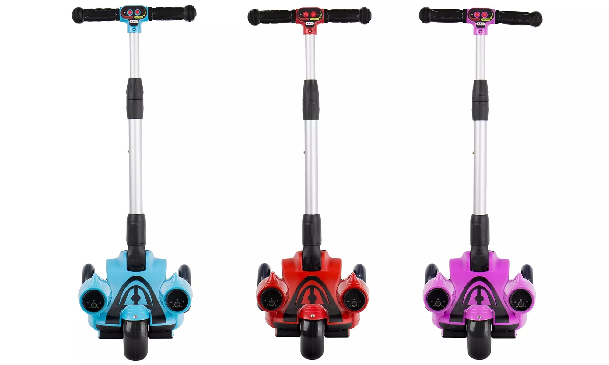 Trottinette Ecogyro avec faisceaux lumineux et fumée vapeur d'eau - Primary Image