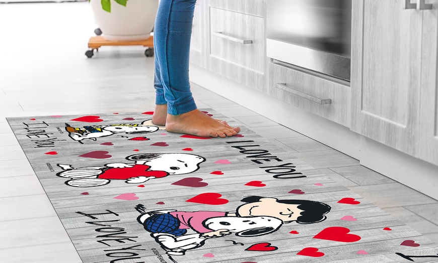 Image 3: Tapis de cuisine antidérapant Snoopy