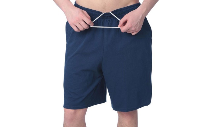 fruit of the loom men's jersey shorts with side pockets