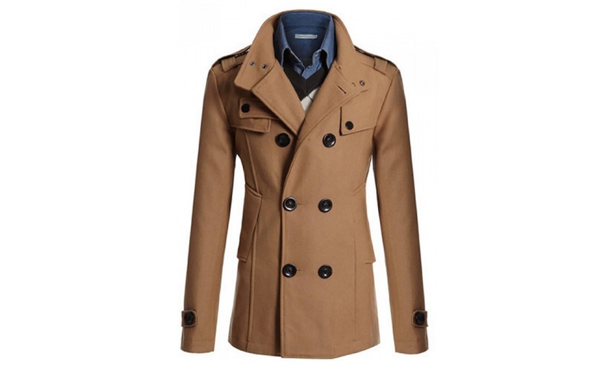 Image 4: Men's Double-Breasted Coat