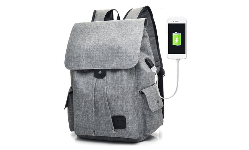 Image 3: USB Charging-Port Backpack