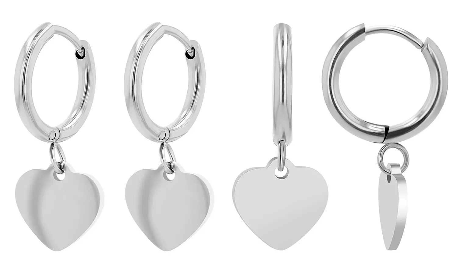 Akzent EDS Creolen mit Anhänger nach Wahl in Gold oder Silber