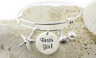 Custom Beach Girl Charm Bracelet