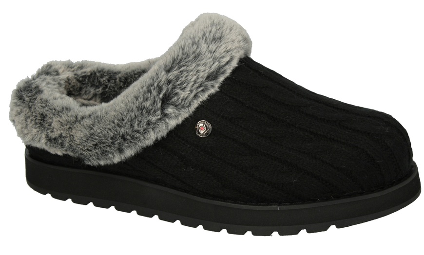 Image 3: Skechers Faux-Fur-Lined Slippers