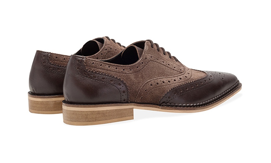 Image 8: Men's Leather Gatsby Brogue Shoes