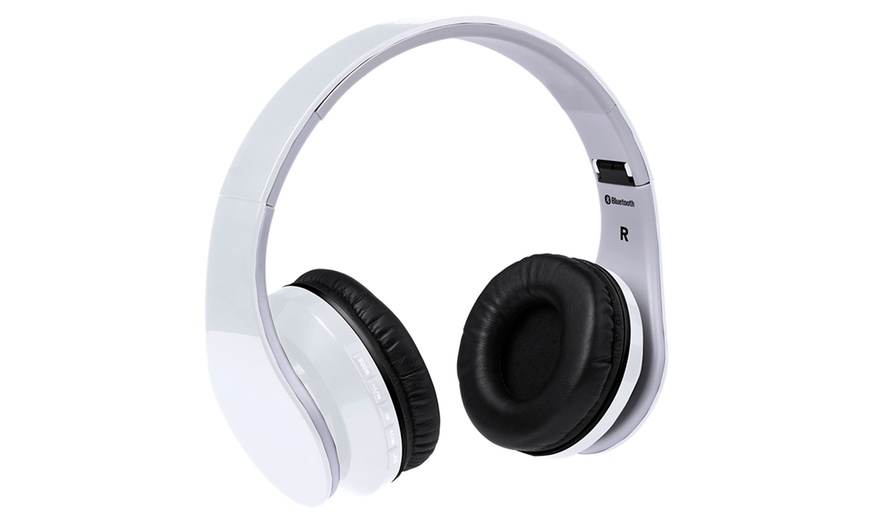 Image 2: White Bluetooth Headset