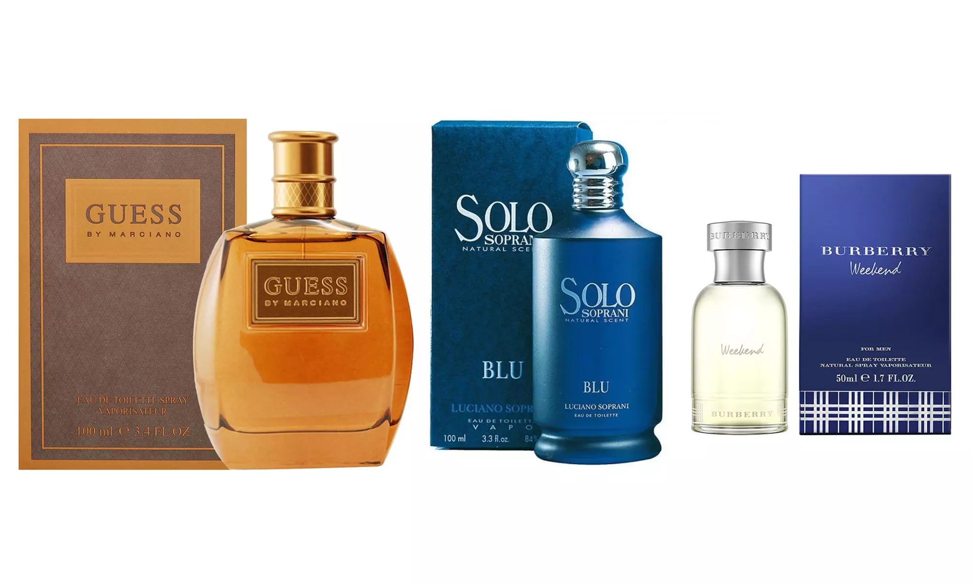 Soprani, Guess oder Burberry Herren-Parfüm im Modell nach Wahl (bis zu €/1L) - Primary Image