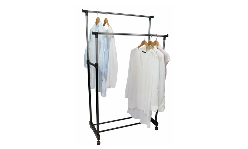 Image 3: Single or Double Clothing Rail