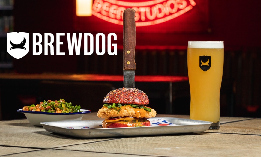 Image 1: BrewDog Burger & Fries with Flight of Beers for 1 or 2 - 42 Locations!