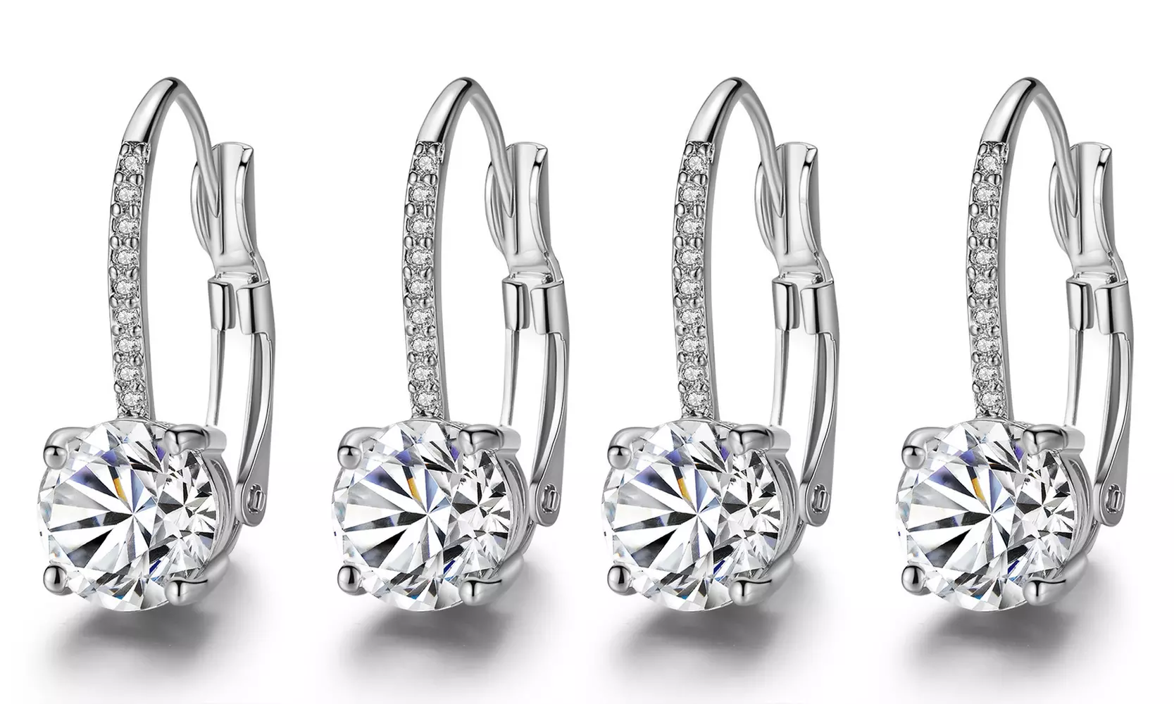 1 o 2 paia di orecchini pendenti con cristallo