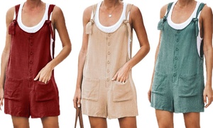 Women's Casual Loose-Style Short Dungarees