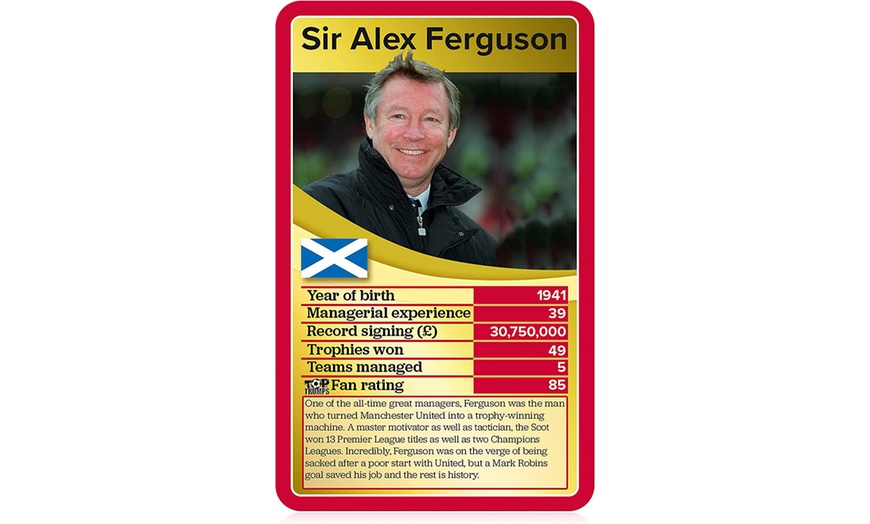 Image 2: Top Trumps Greatest Football Managers Game