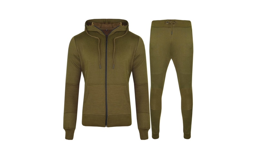 Image 7: Men's Slim Fit Fleece Tracksuit