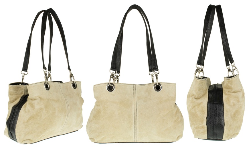 Image 17: Nubuck Suede Handbag