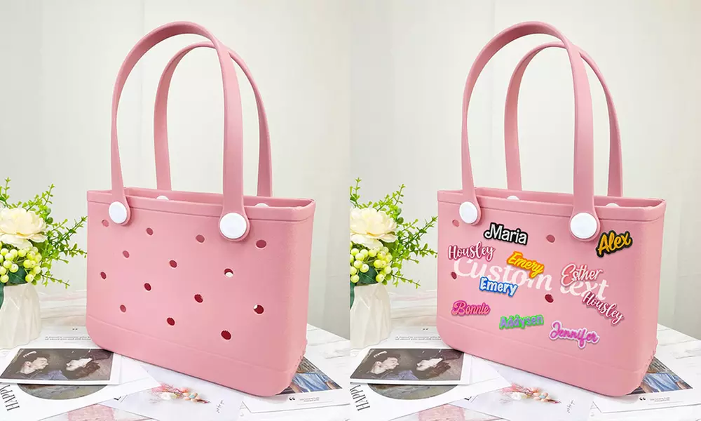 Personalisierbar mit Namen: Schicke Einkaufstasche oder Strandkorb