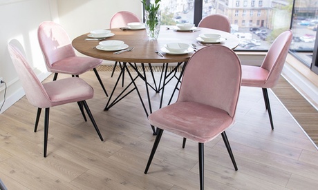 Lot de 2, 4 ou 6 chaises en velours Tony