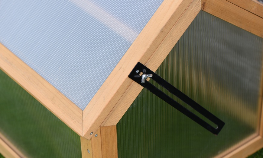 Image 9: Garden Grow Raised Wooden Cold Frame with Optional Legs