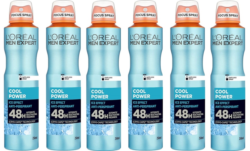 Image 2: Six-Pack of L'Oreal Men Expert Deodorant Body Sprays 250ml