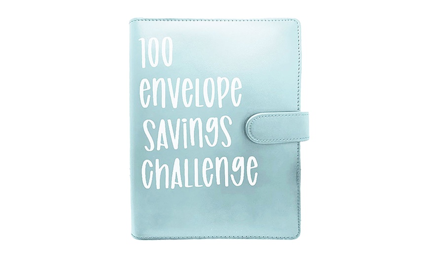 Image 3: 100 Envelope Challenge Binder Budget Planner Savings Book