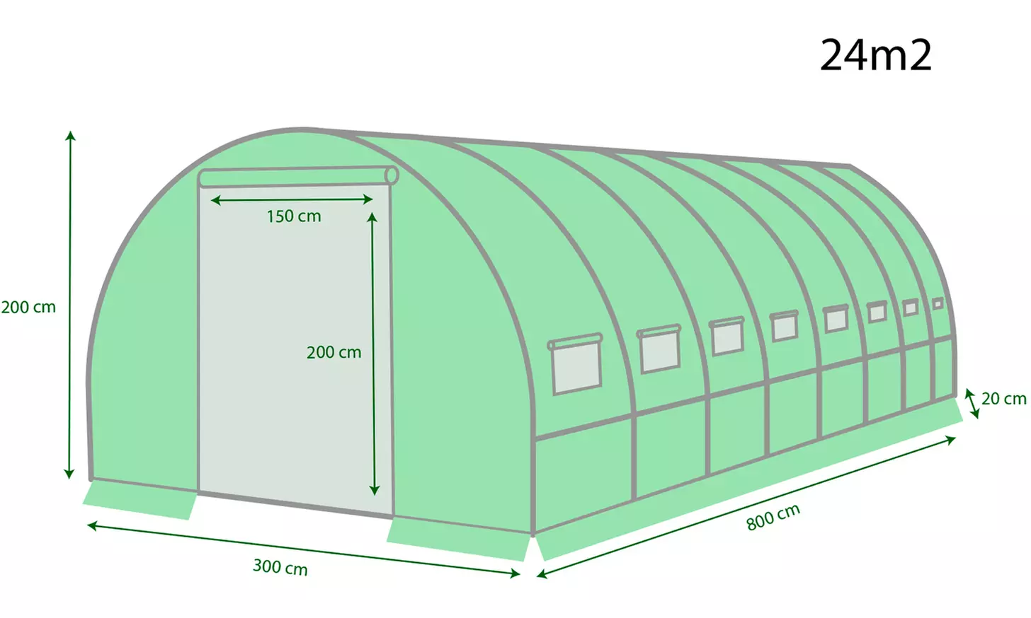 Tuinkas in formaat naar keuze