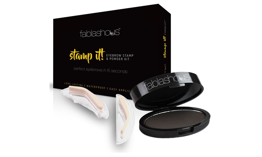 Image 1: Eyebrow Stamp and Powder Kit