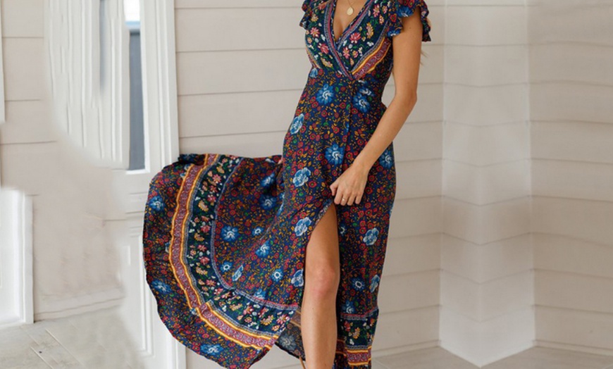 Image 15: Boho Wrap Dress