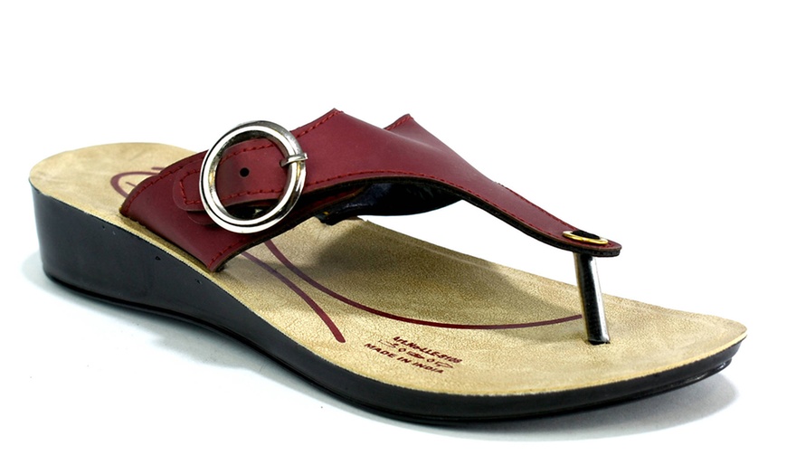 Image 18: Women's Low Wedge Flip Flops