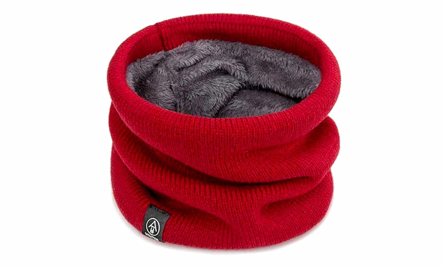 Image 8: Soft Fleece Lined Neck Warmer Scarf