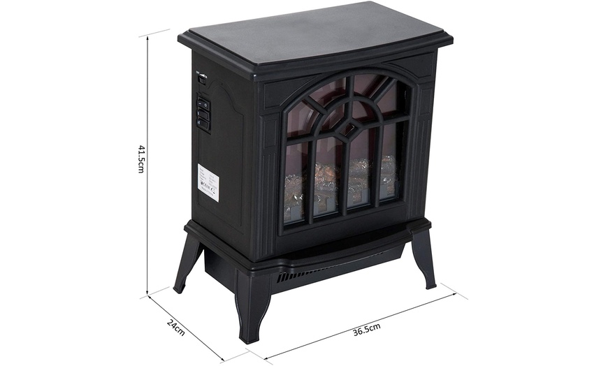 Image 5: HOMCOM 1000W/2000W Freestanding Electrical Fireplace Indoor Heater


